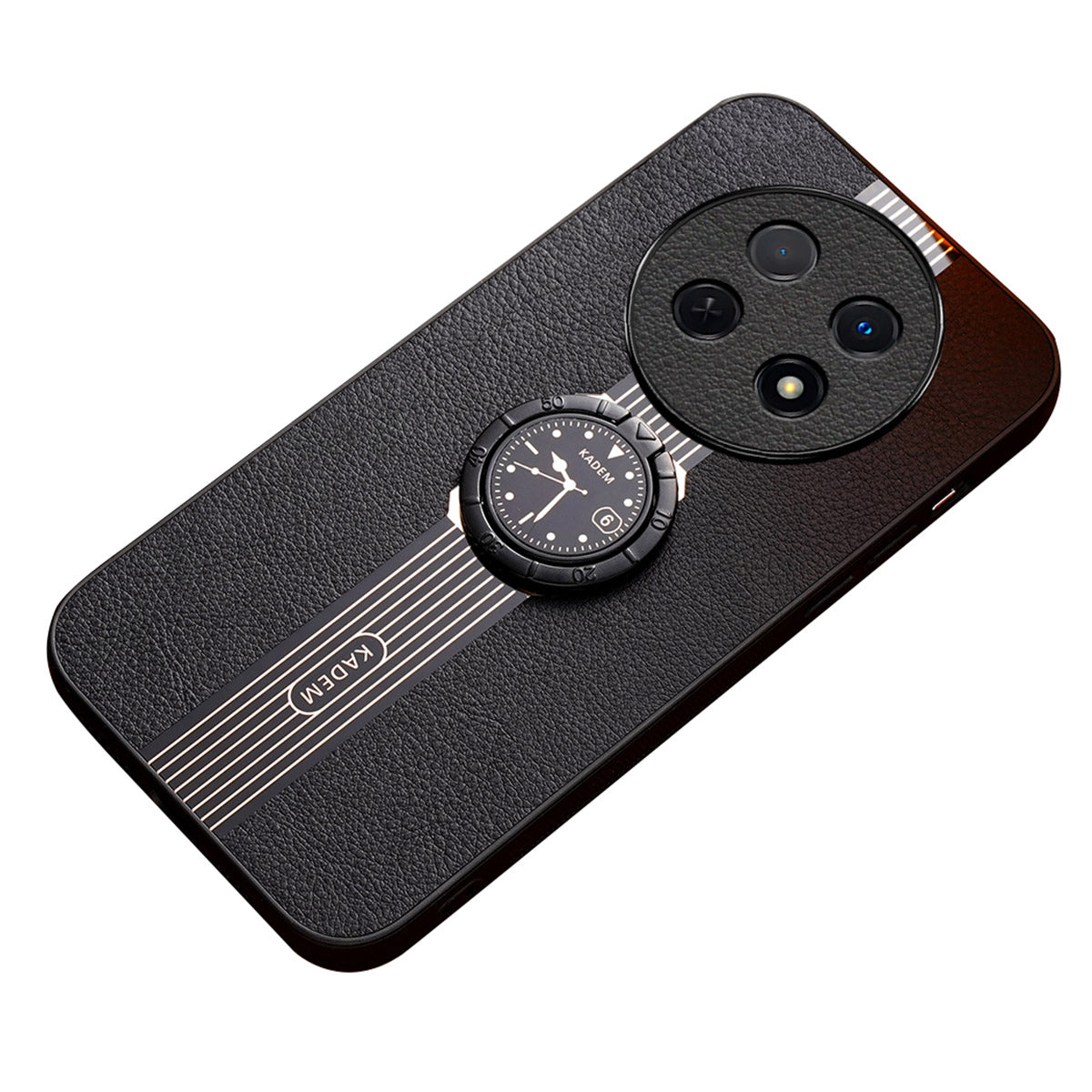 KADEM For Realme 12 Cover Ring Kickstand Watch Pattern Anti-scratch Phone Back Case KADEM For Realme 12 Cover Ring Kickstand Watch Pattern Anti-scratch Phone Back Case